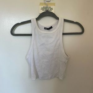 cropped zara tank